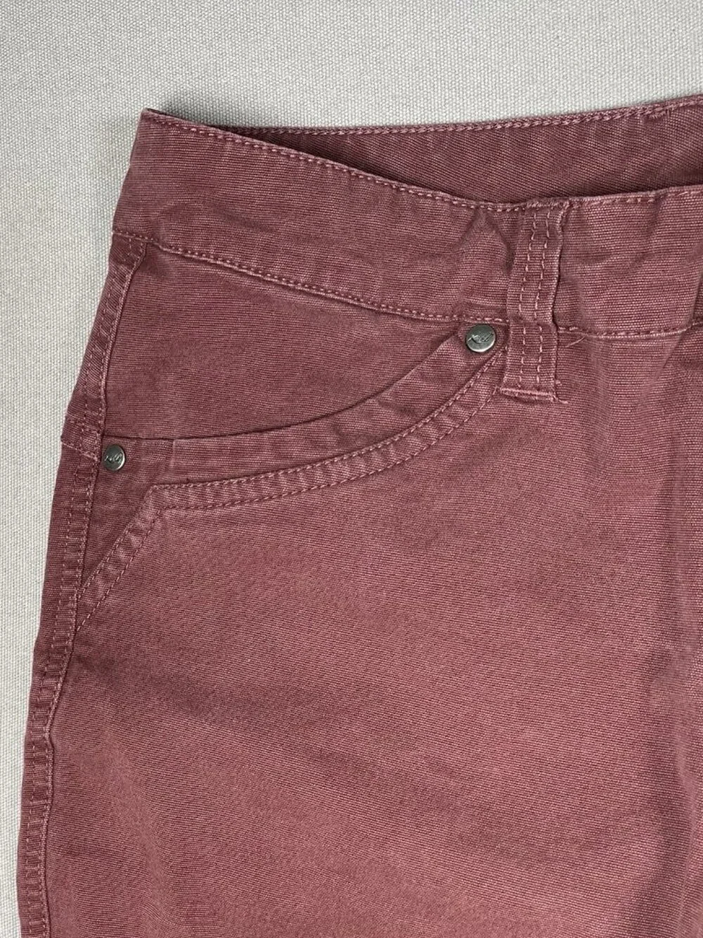 Kuhl Brooke Outdoor Burgundy Red Canvas Skinny Pants - Women Size 4 X 28.5